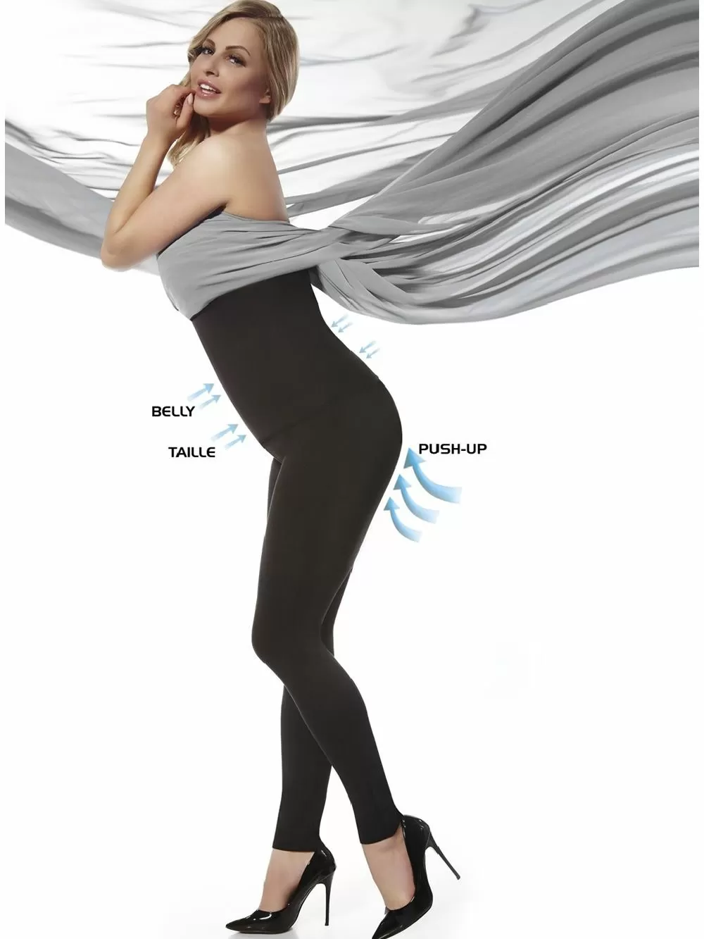 BAS BLEU Κολάν Push Up Bella - Αδιάφανο Ελαστικό - Λαστέξ Σύσφιξης & Ανόρθωση 