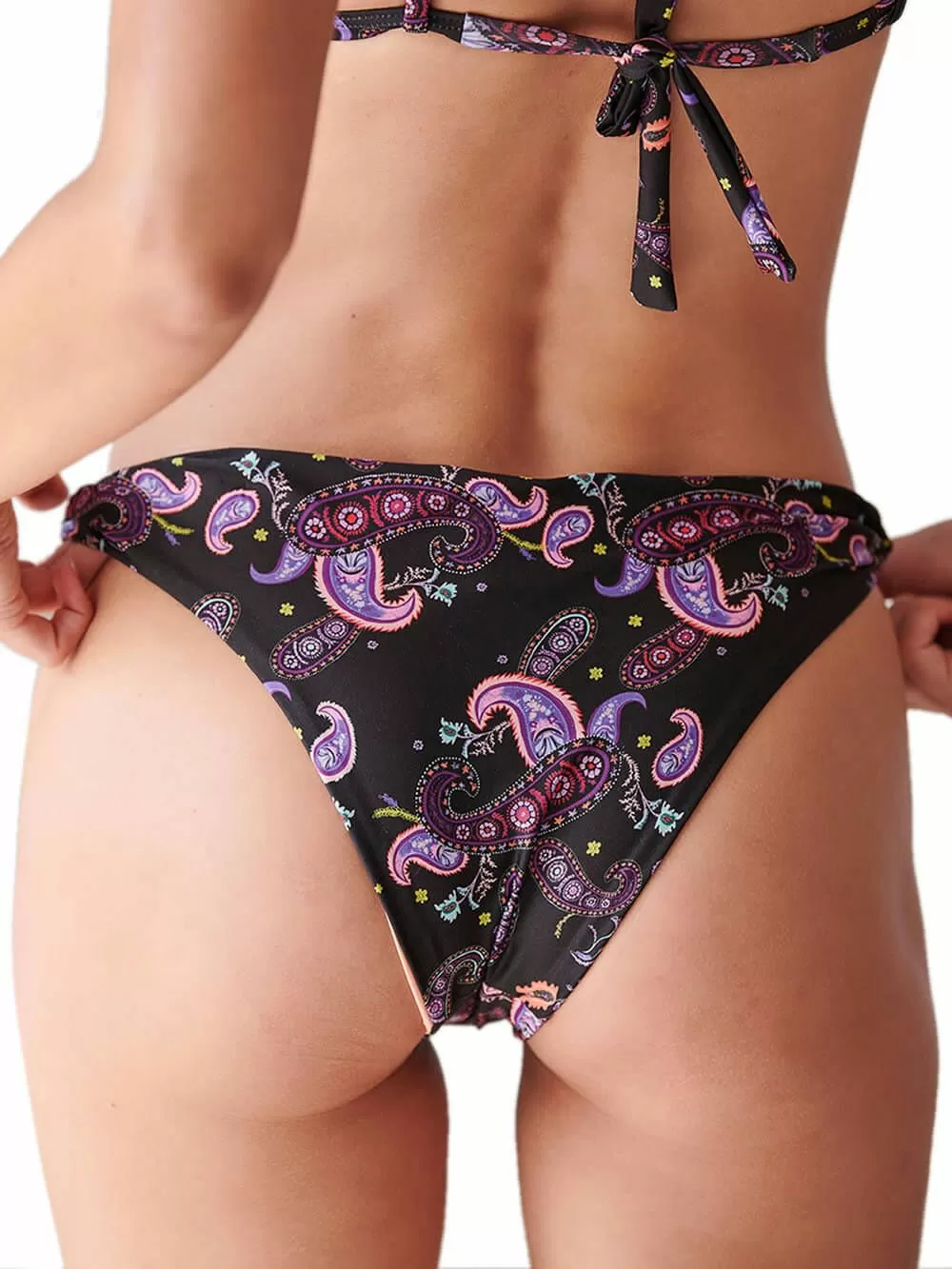 Μαγιό BLU4U Black Paisley Μπικίνι Σλιπ Brazilian - Αόρατες Ραφές