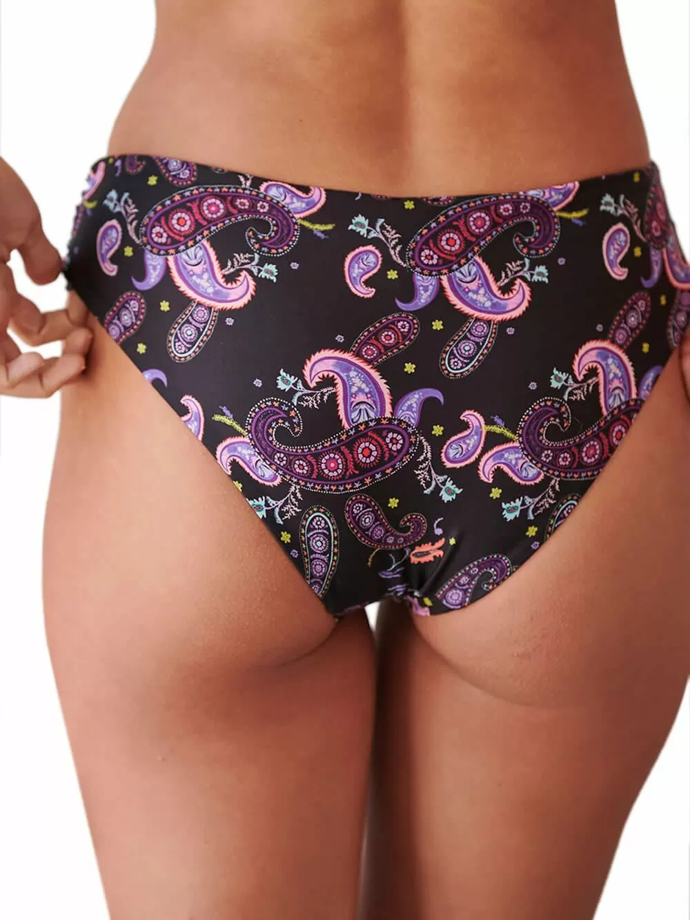 Μαγιό BLU4U Black Paisley - Bikini Κανονικό Ψηλοκάβαλο 