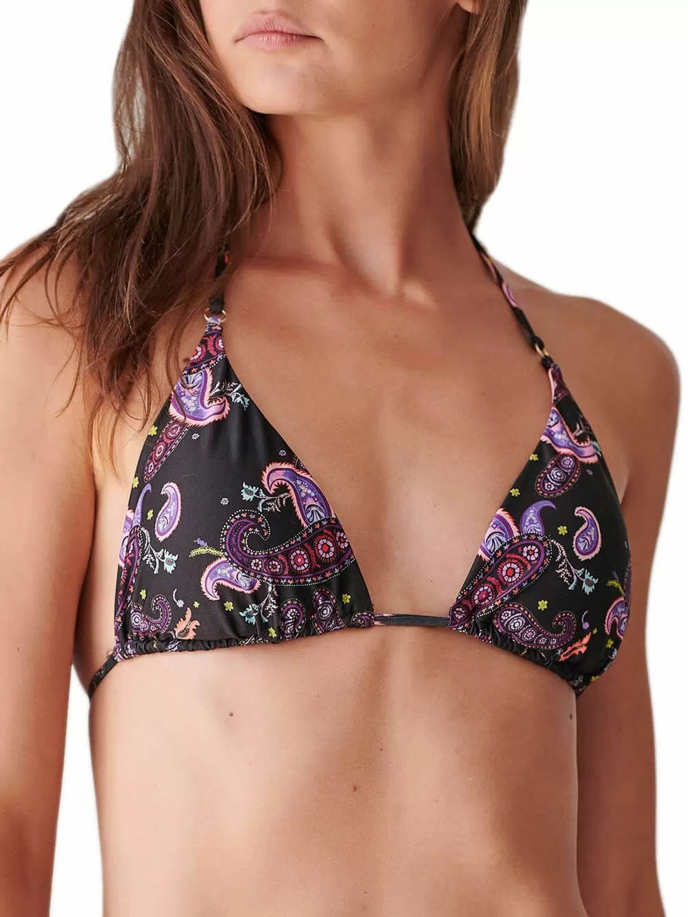 Μαγιό BLU4U Black Paisley Τρίγωνο - Αφαιρούμενη Ενίσχυση 