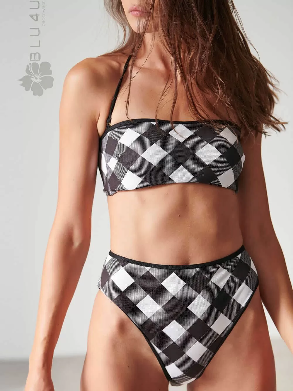 Μαγιό BLU4U Barbie Checks Μπικίνι Σλιπ Ψηλόμεσο 