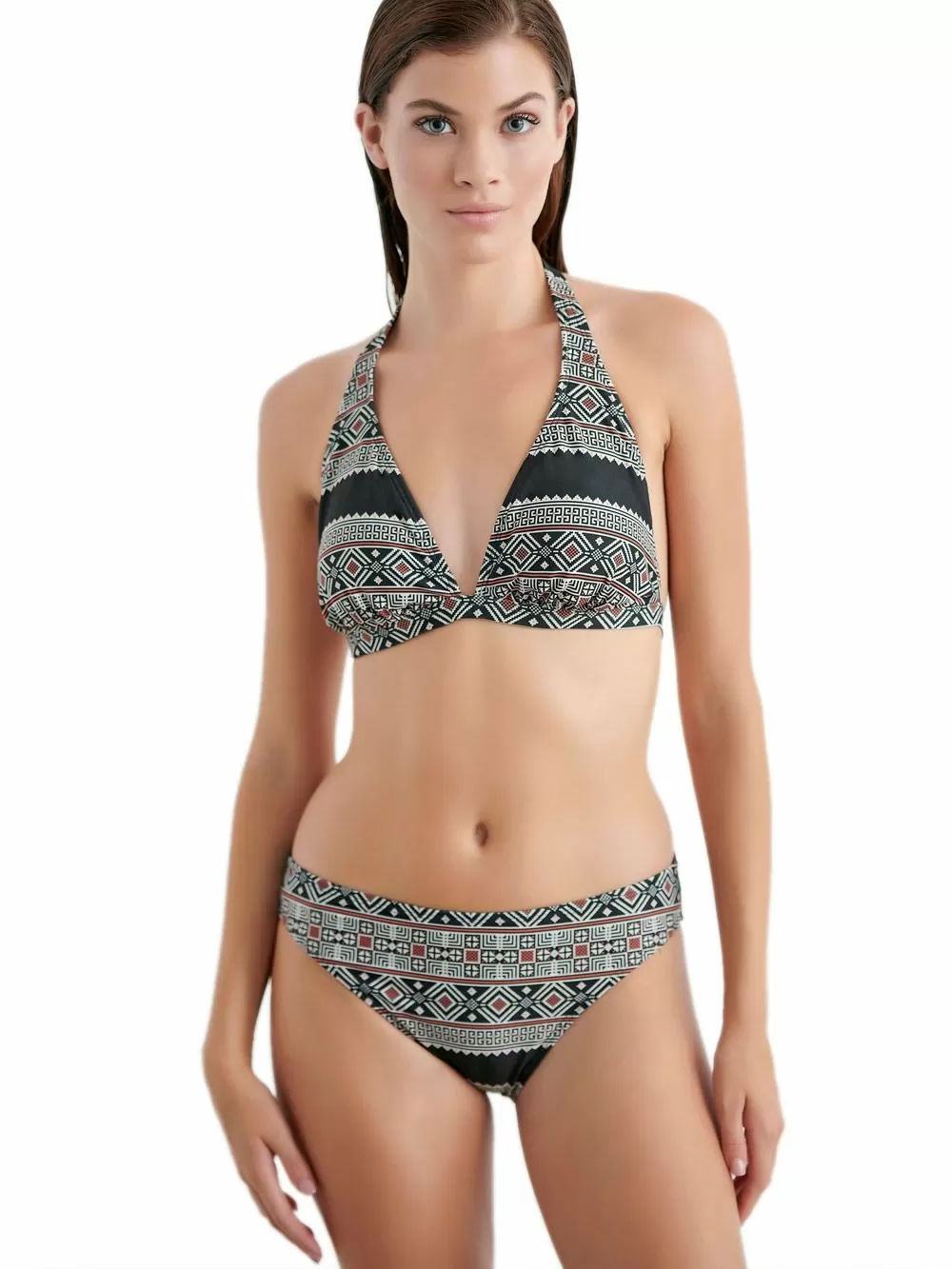 Μαγιό BLU4U Ethnic Σετ Μπικίνι Τρίγωνο & Σλιπ Κανονικό - Μεγάλο Στήθος