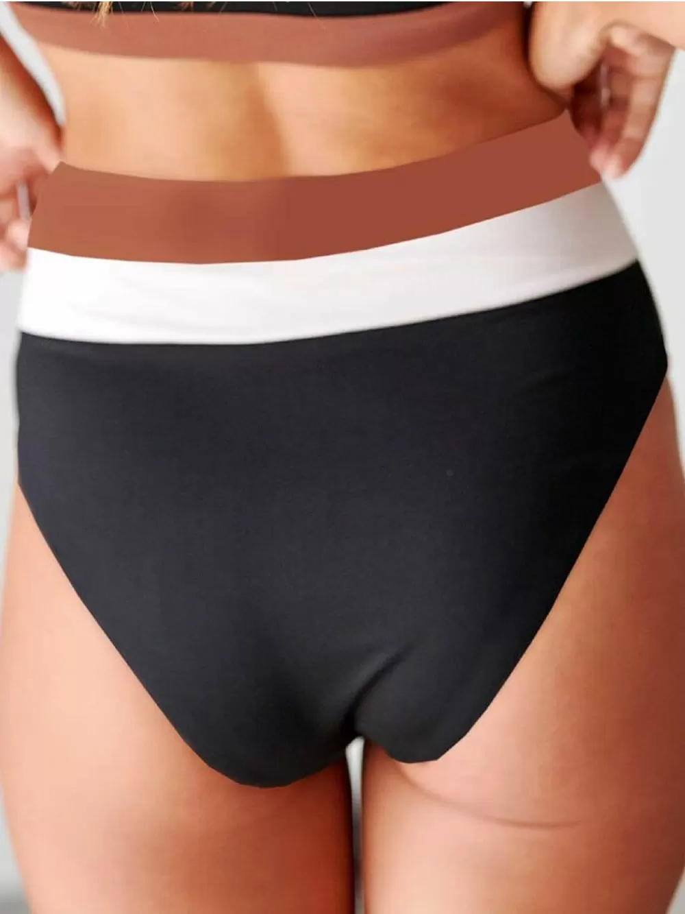 Μαγιό BLU4U Retro Sports Bikini Κανονικό Ψηλοκάβαλο - Αόρατες Ραφές 