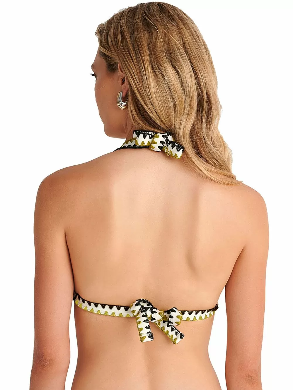 Μαγιό BLU4U Batik Crochet Τρίγωνο Τοπ - Αφαιρούμενη Ενίσχυση - Σχέδιο Κέντημα