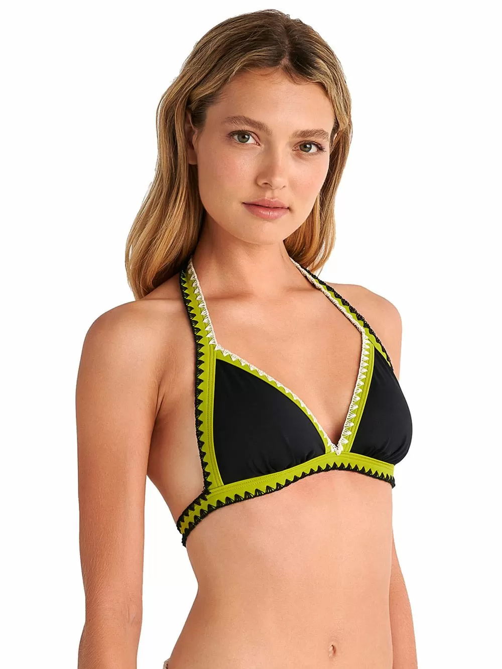 Μαγιό BLU4U Batik Solids Τρίγωνο - Ενίσχυση - Σχέδιο Κέντημα