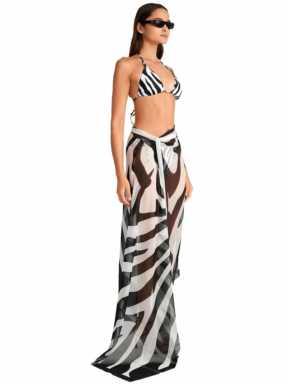 Beachwear BLU4U Zebra Παρεό Θαλάσσης - Αέρινο Ύφασμα