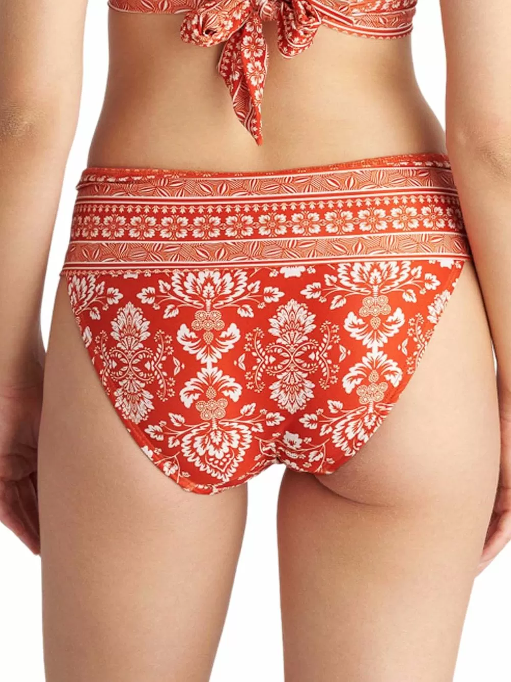 Μαγιό BLU4U Coral Damask Μπικίνι Σλιπ Ψηλόμεσο - Καλύπτει Ατέλειες