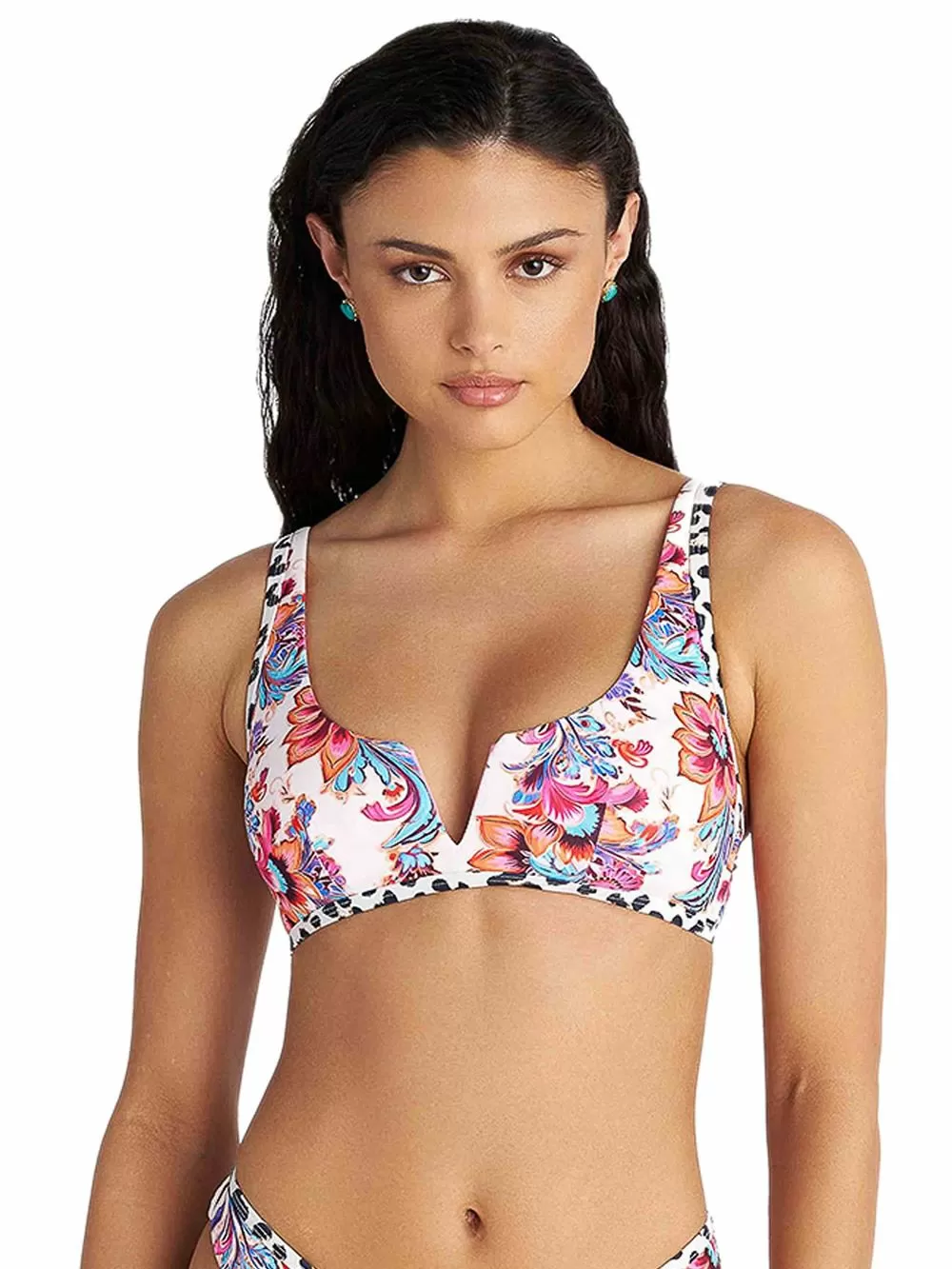 Μαγιό BLU4U Floral Escape Μπουστάκι Crop Top Μπουστάκι - Αόρατη Ενίσχυση