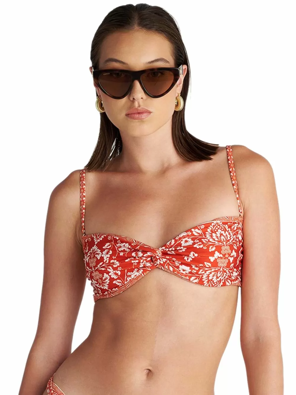 Μαγιό BLU4U Coral Damask Strapless Μπικίνι Τοπ - Αφαιρούμενη Ενίσχυση