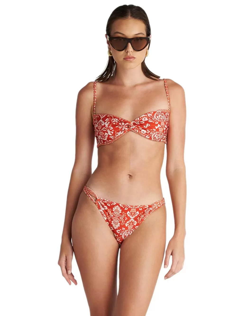 Μαγιό BLU4U Coral Damask Strapless Μπικίνι Τοπ - Αφαιρούμενη Ενίσχυση