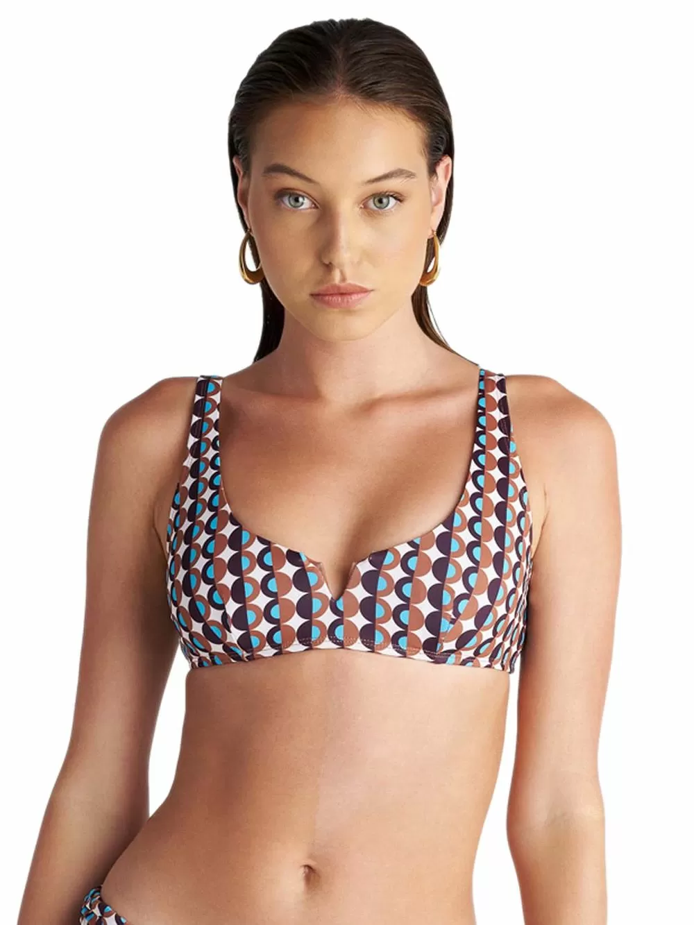 Μαγιό BLU4U Polca Borders Crop Top Μπουστάκι - Αόρατη Ενίσχυση