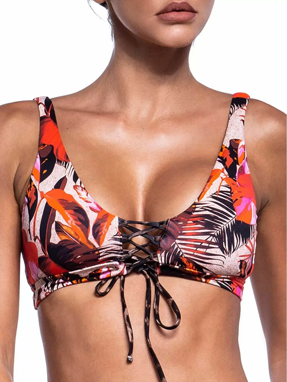 Μαγιό BLUEPOINT Tropical Chaos Τρίγωνο & Crop Top  2 σε 1 - Αόρατη Ενίσχυση 