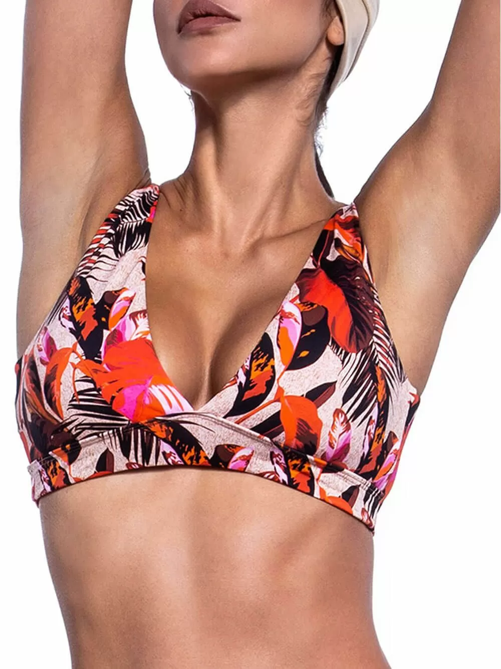 Μαγιό BLUEPOINT Tropical Chaos Τρίγωνο & Crop Top  2 σε 1 - Αόρατη Ενίσχυση 