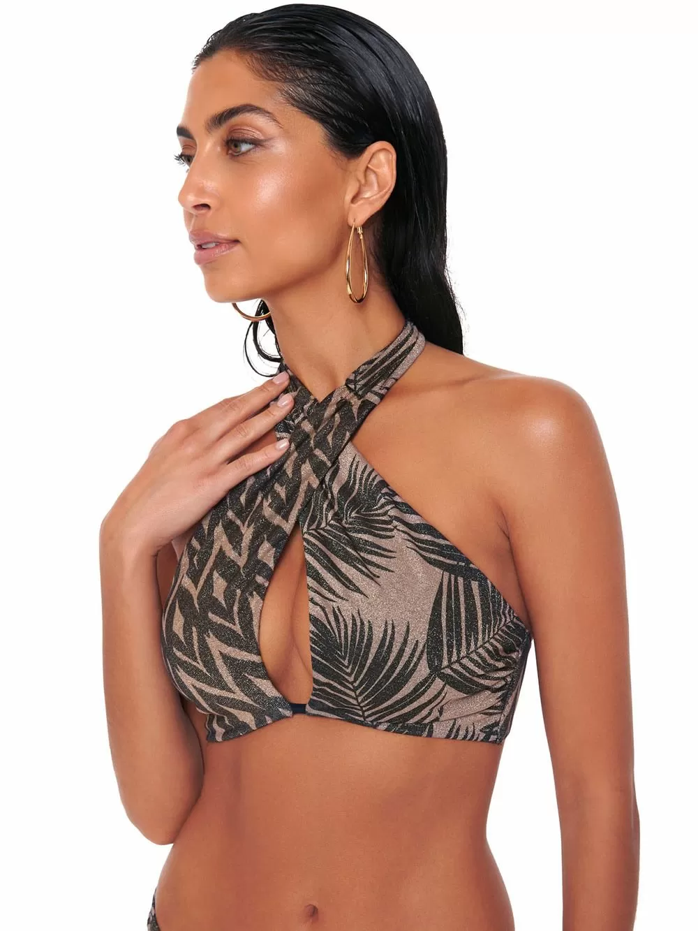 Μαγιό BLUEPOINT African Ovation Gold Μπικίνι Τοπ - Αφαιρούμενη Ενίσχυση - Lurex - Καλοκαίρι 2024