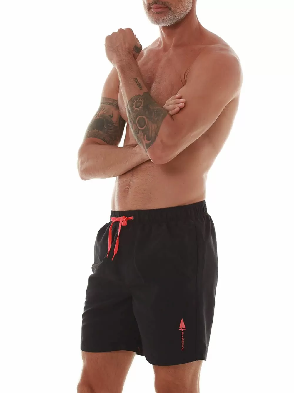 BLUEPOINT Ανδρικό Μαγιό Σορτς Μακρύ 02 - Ανάγλυφο Logo