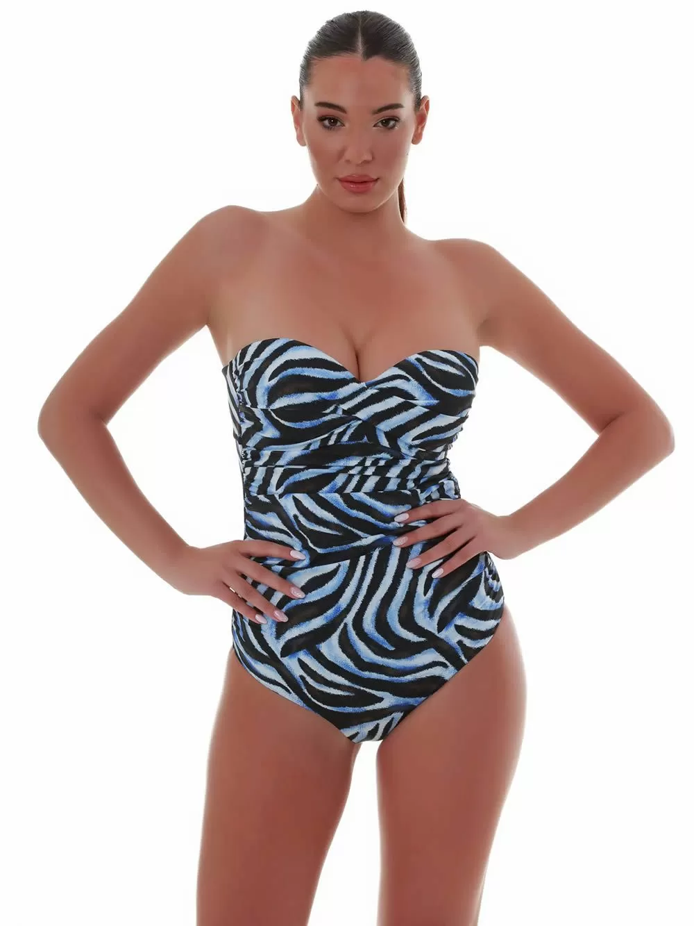 Μαγιό BLUEPOINT Ολόσωμο  Safari Chic Strapless - Μεγάλο Στήθος - Ήπια Σύσφιξη
