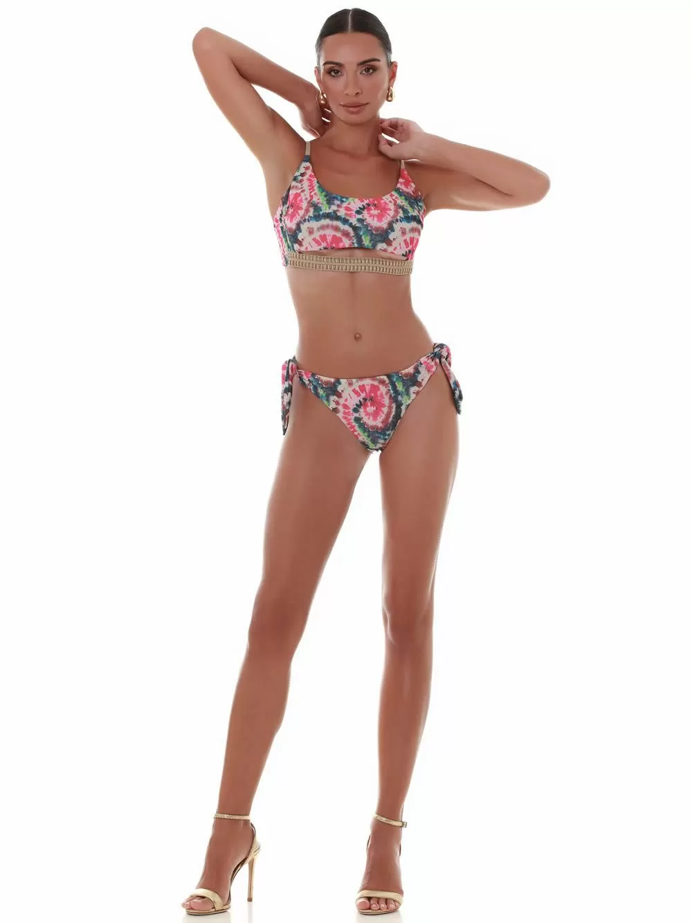 Μαγιό BLUEPOINT Batik Brazilian Bikini Δετό Lurex - Κολακεύει την Σιλουέτα