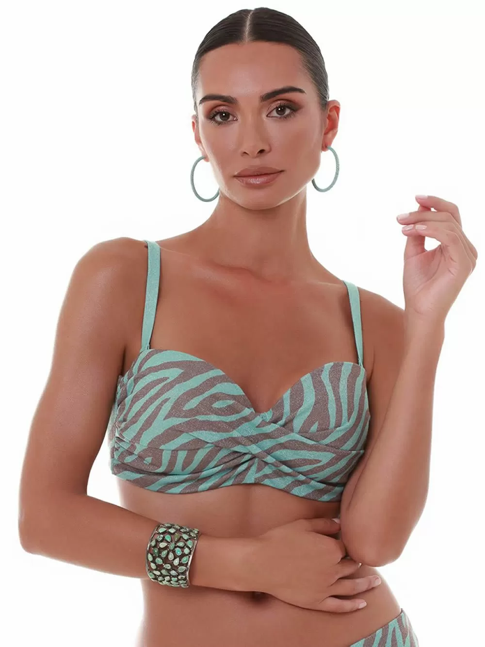 Μαγιό BLUEPOINT Candy Rush Strapless Μεγάλο Στήθος - Σταθερό Κράτημα - Lurex
