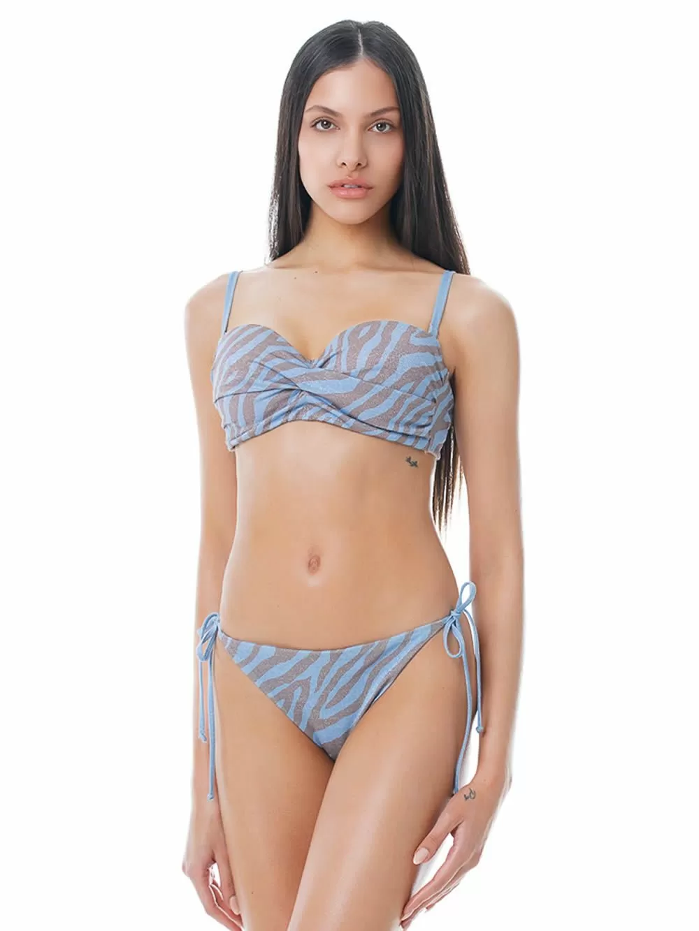 Μαγιό BLUEPOINT Candy Rush Strapless Μεγάλο Στήθος - Σταθερό Κράτημα - Lurex