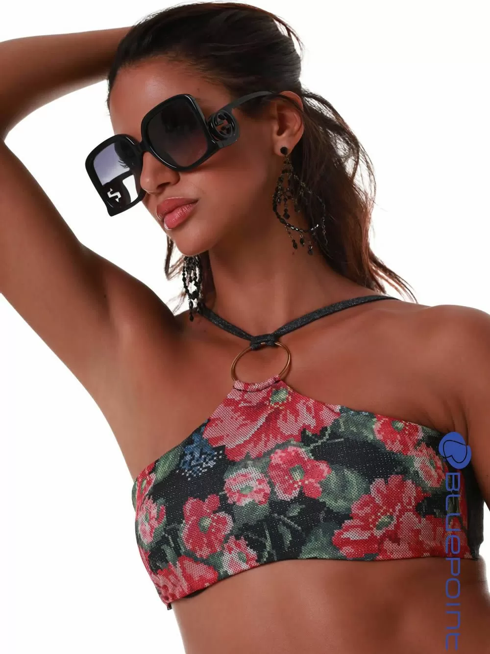 Μαγιό BLUEPOINT Secret Garden Top - Αόρατη Ενίσχυση - Lurex & Κρίκος