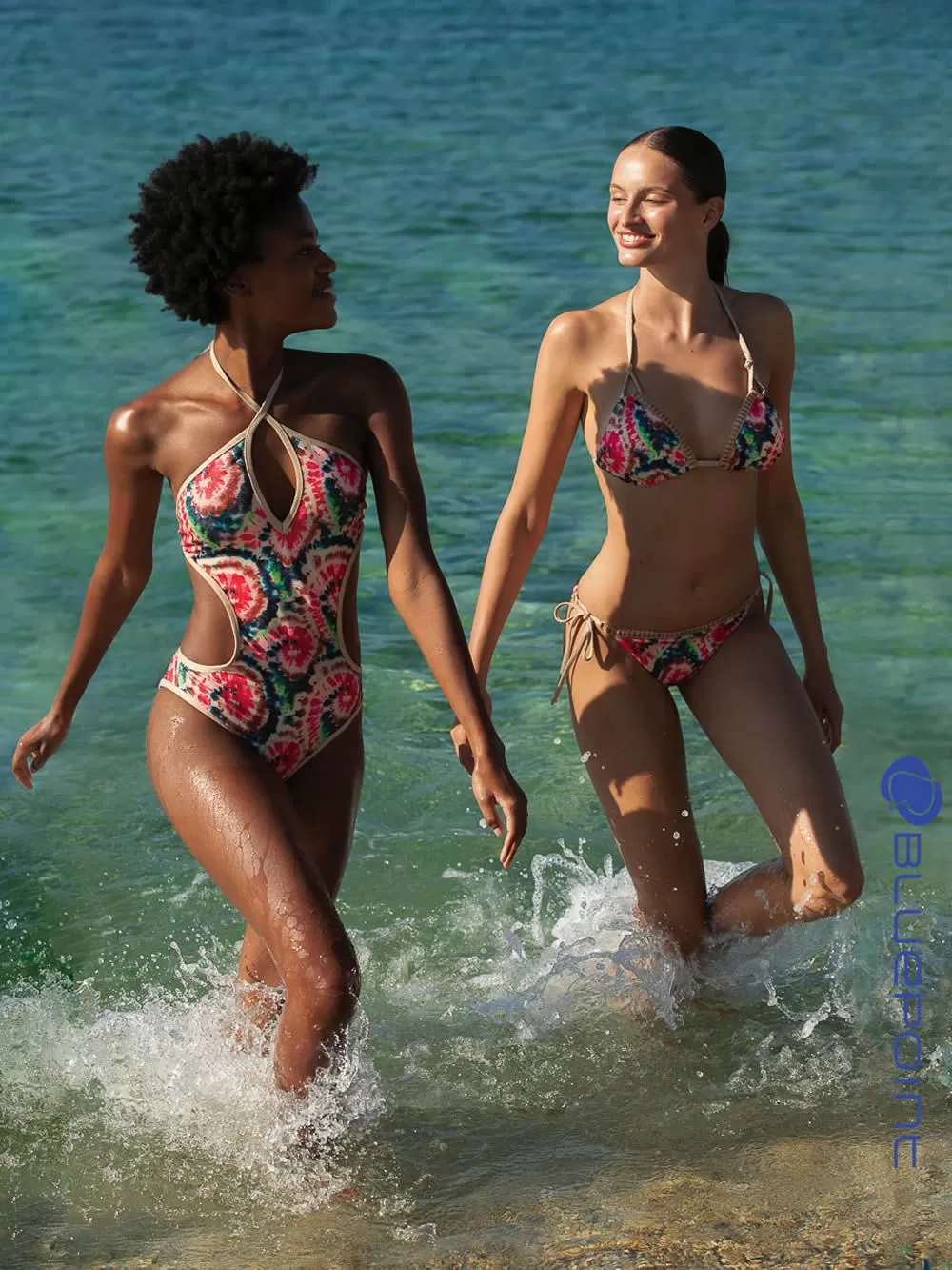 Μαγιό BLUEPOINT Batik Σλιπ Μπικίνι Κανονικό - Lurex & Σχέδιο Κέντημα