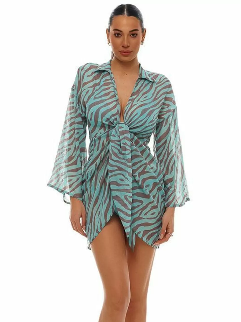 Beachwear BLUEPOINT Κιμονό Θαλάσσης Candy Rush - Αέρινο Ύφασμα