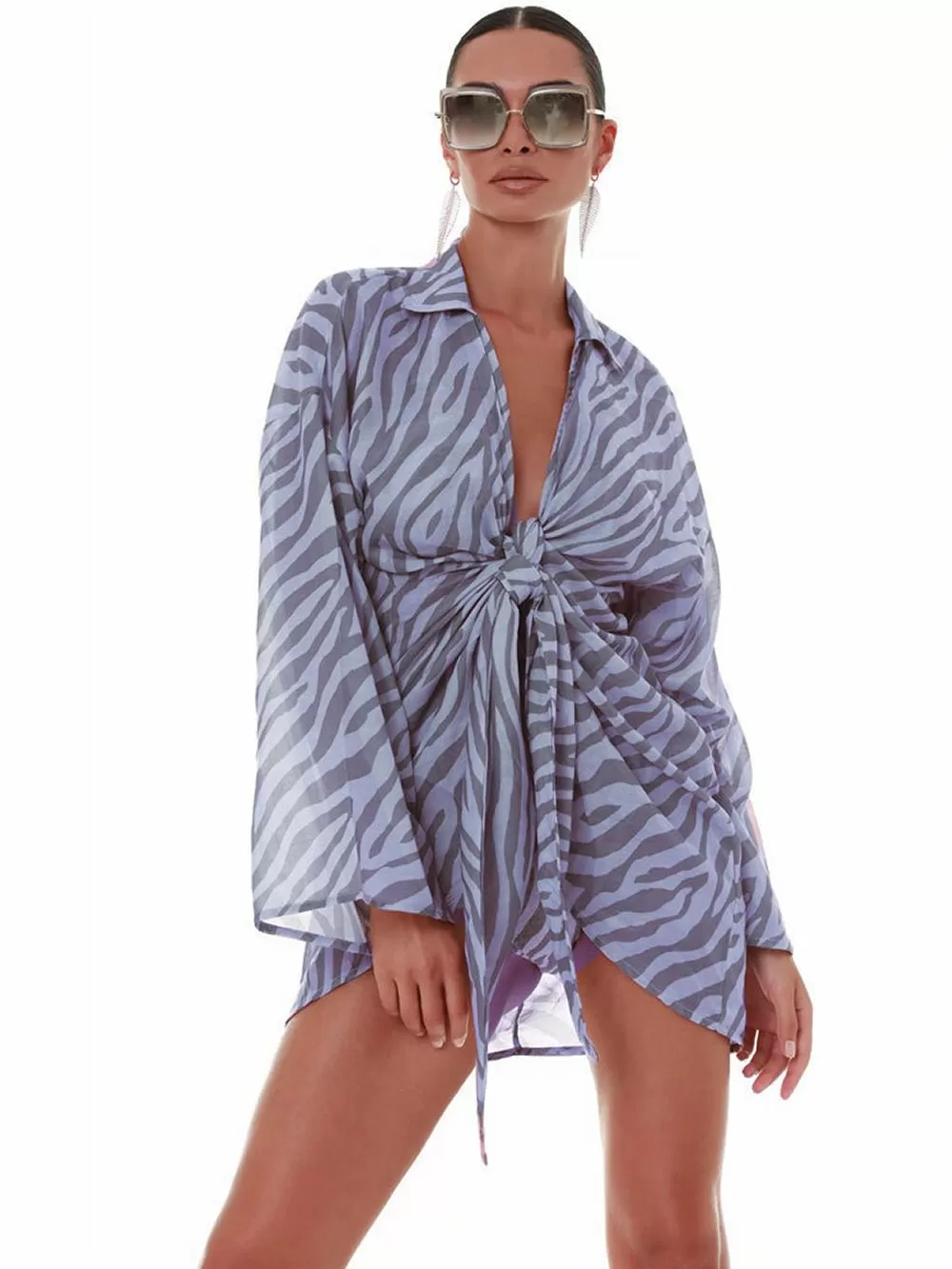 Beachwear BLUEPOINT Κιμονό Θαλάσσης Candy Rush - Αέρινο Ύφασμα