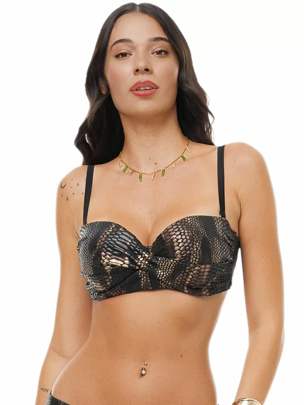 Μαγιό BLUEPOINT Croco Effect Μπικίνι Top Strapless- Μεγάλο Στήθος - Ήπια Ενίσχυση
