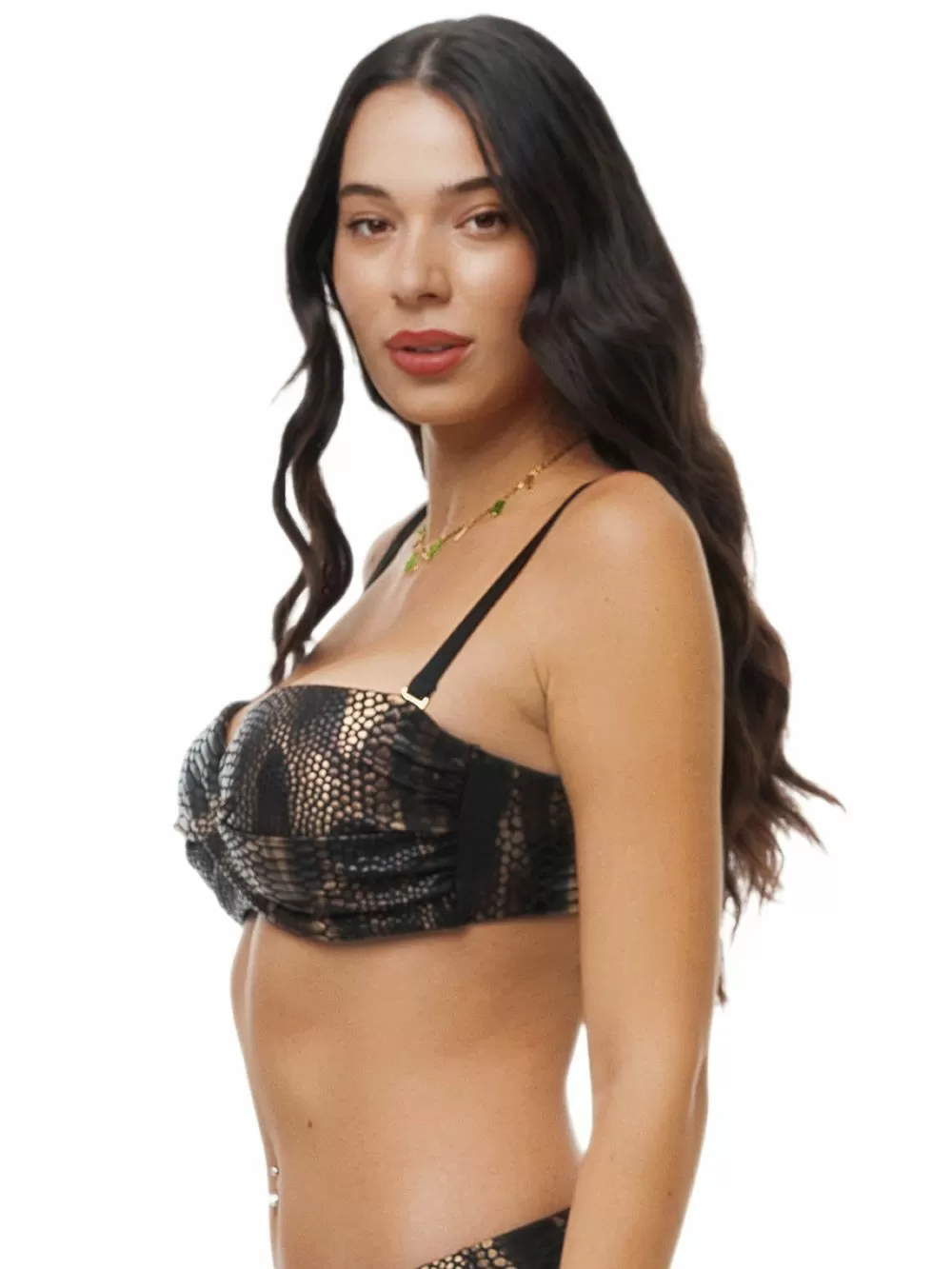 Μαγιό BLUEPOINT Croco Effect Μπικίνι Top Strapless- Μεγάλο Στήθος - Ήπια Ενίσχυση