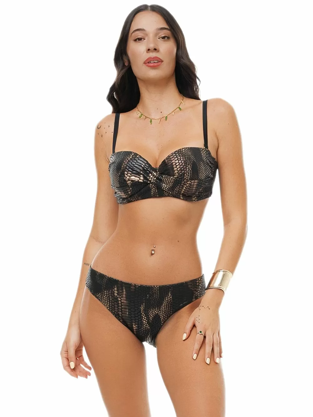 Μαγιό BLUEPOINT Croco Effect Μπικίνι Top Strapless- Μεγάλο Στήθος - Ήπια Ενίσχυση