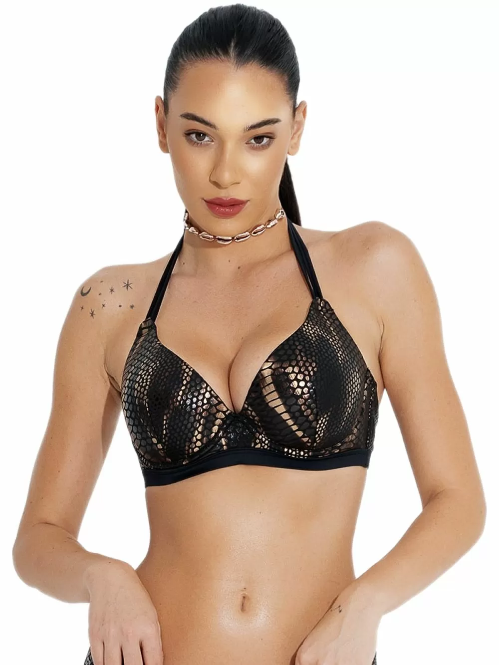 Μαγιό BLUEPOINT Croco Effect Μπικίνι Top - Μεγάλο Στήθος - Ήπια Ενίσχυση