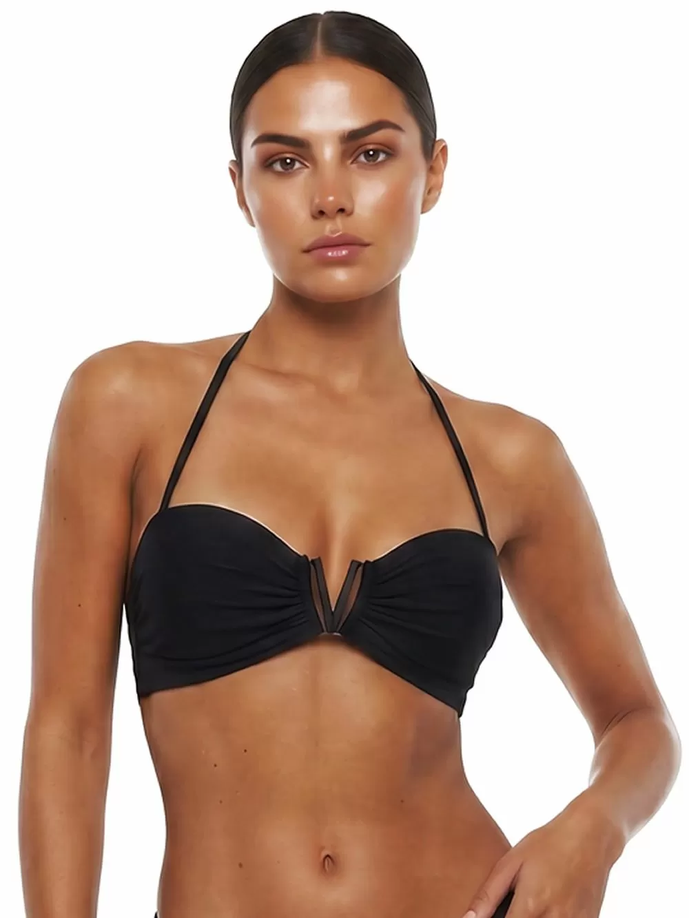 Μαγιό BLUEPOINT Solids Τοπ Strapless Push Up - Πλούσιο Μπούστο - Κόσμημα V