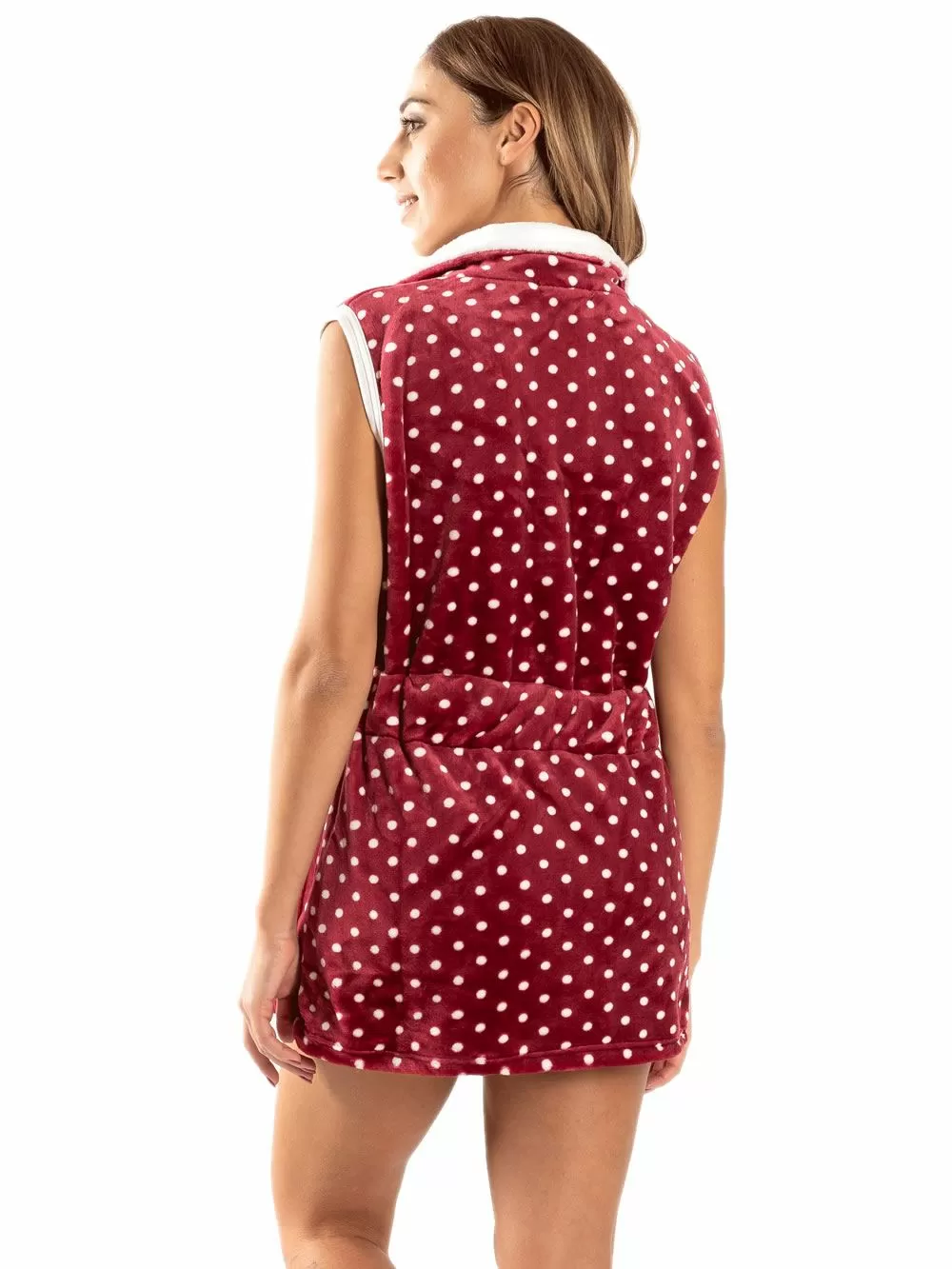 Γυναικεία Ρόμπα BONNE NUIT - Ζεστό & Απαλό Fleece - Dots Πουά 