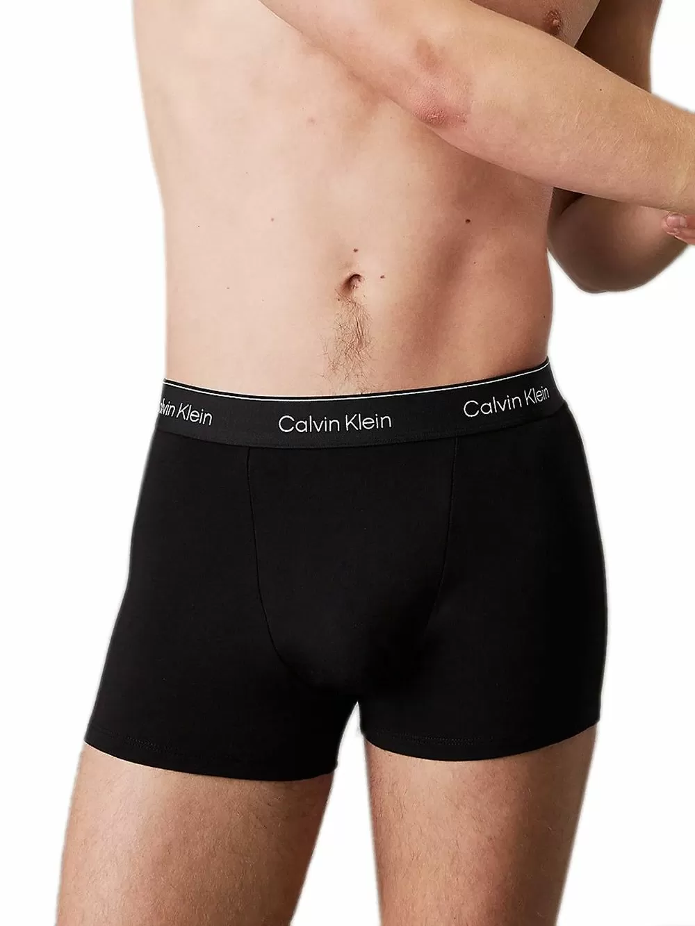 CALVIN KLEIN Relaxed Fit Trunks - Icon Cotton Stretch - Πακέτο με 3