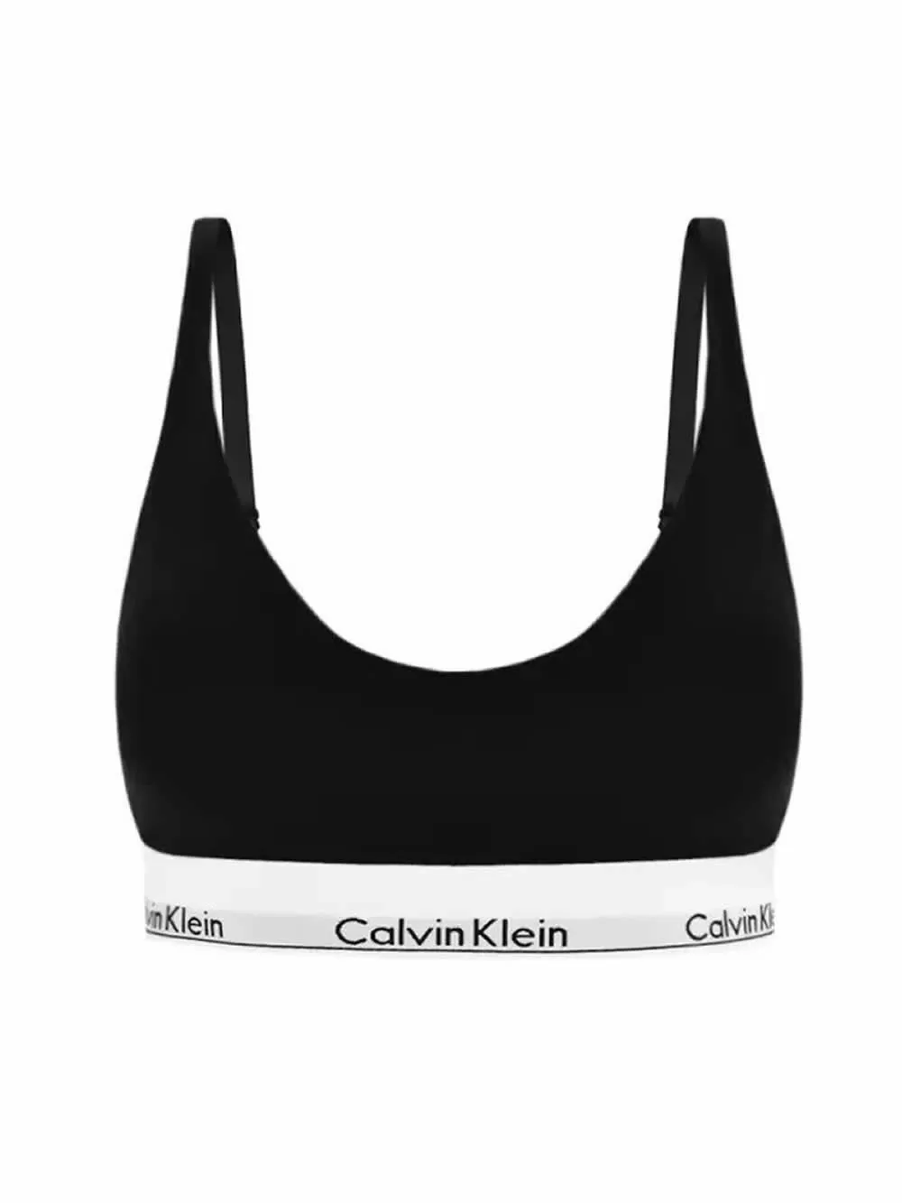 CALVIN KLEIN Bralette - Ενίσχυση - Icon Λάστιχο - Απαλό Cotton Modal