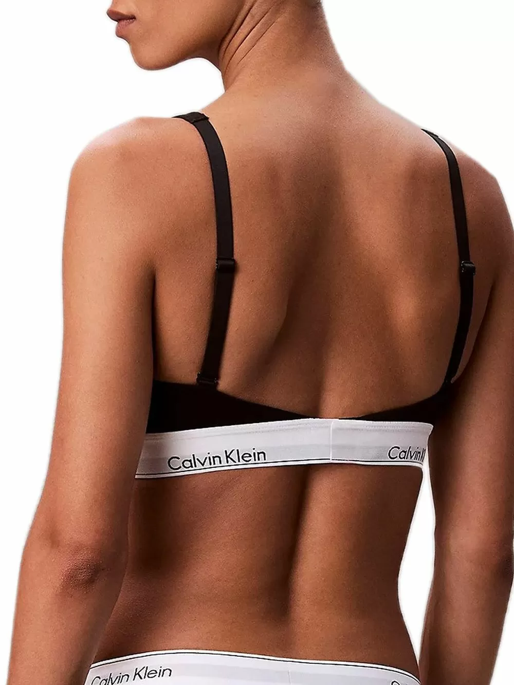 CALVIN KLEIN Bralette - Ενίσχυση - Icon Λάστιχο - Απαλό Cotton Modal