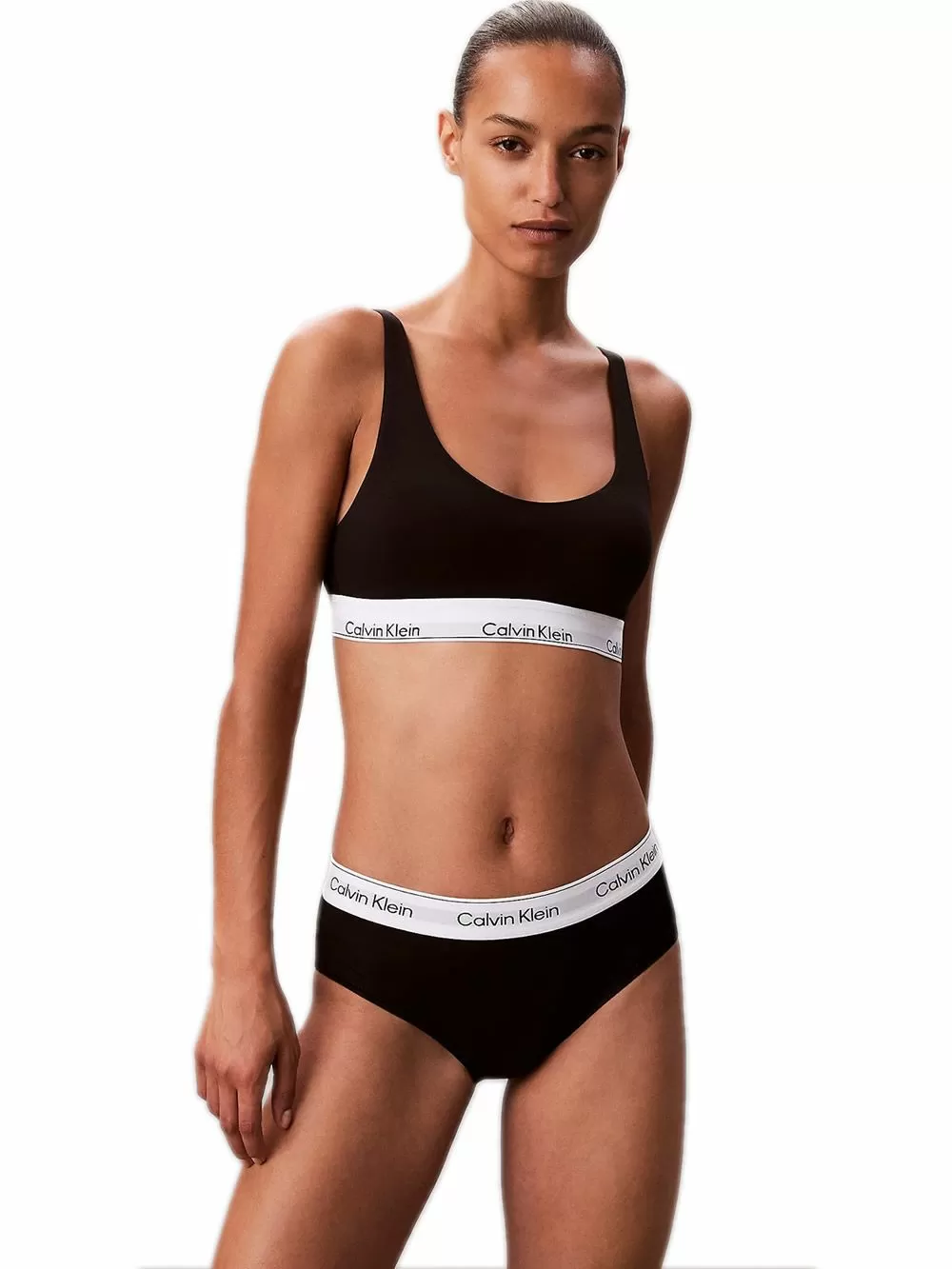 CALVIN KLEIN Bralette - Ενίσχυση - Icon Λάστιχο - Απαλό Cotton Modal