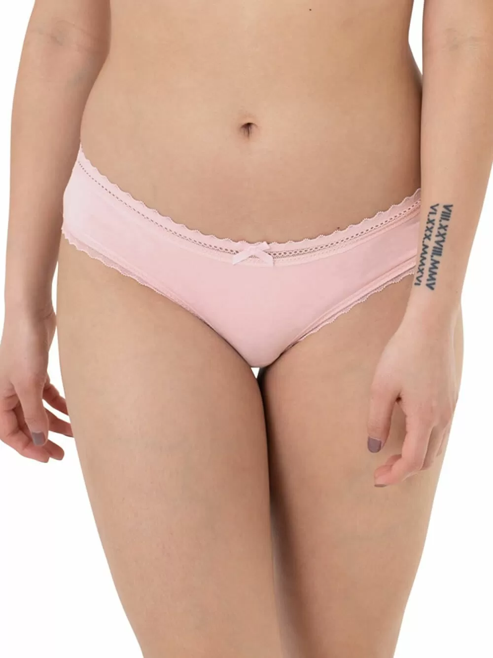 DORINA Slip Hipster LILA - 1+1 ΔΩΡΟ - Δαντέλα - Οργανικό Βαμβάκι 