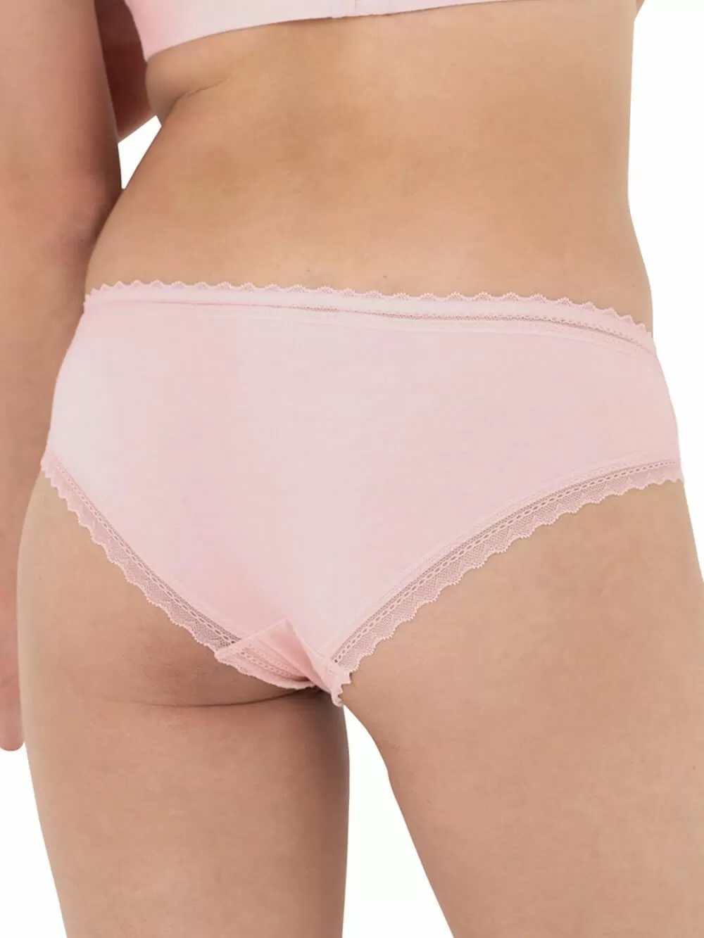 DORINA Slip Hipster LILA - 1+1 ΔΩΡΟ - Δαντέλα - Οργανικό Βαμβάκι 