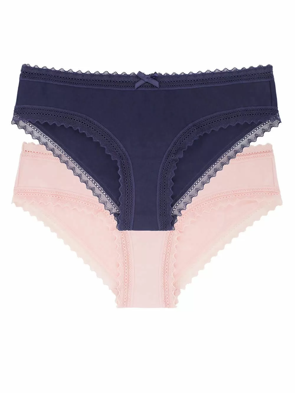 DORINA Slip Hipster LILA - 1+1 ΔΩΡΟ - Δαντέλα - Οργανικό Βαμβάκι 