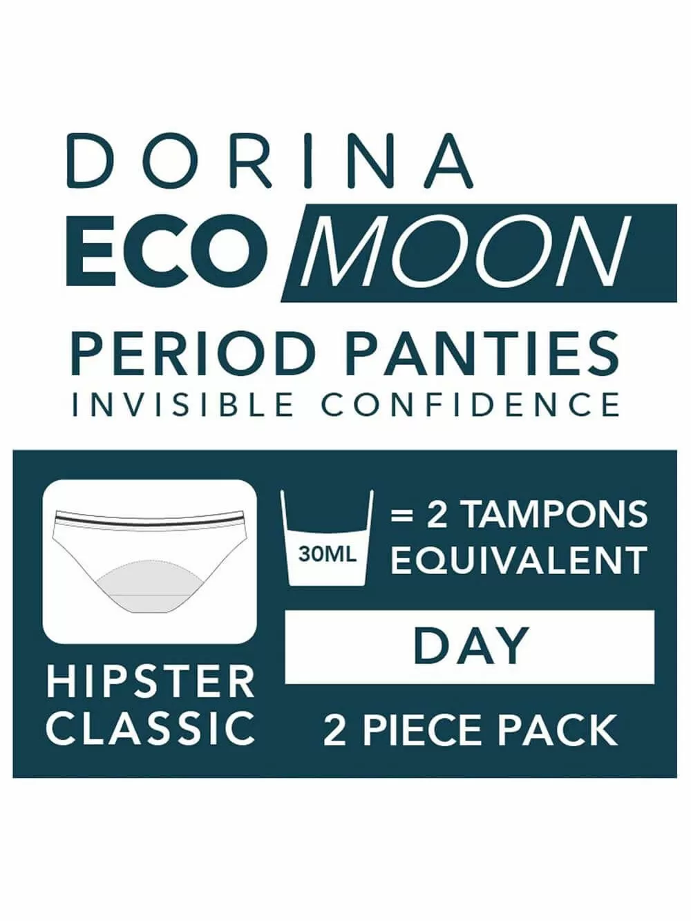 DORINA Σλιπ Περιόδου Moon - Eco Fibres - 2 Τεμάχια 