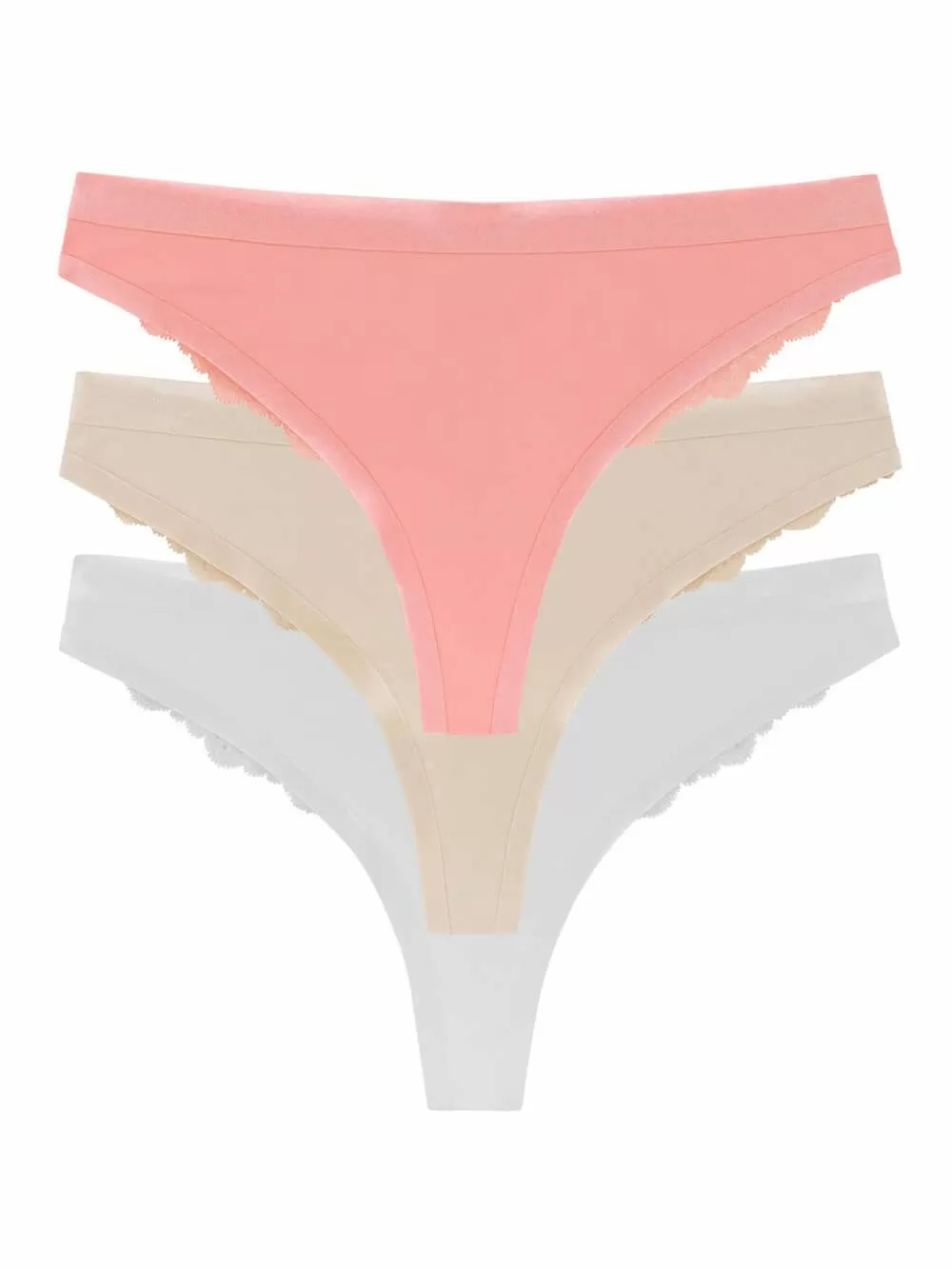 DORINA Brazilian Slip Crystal - Σατινέ Ύφασμα & Δαντέλα - 3 Τεμάχια