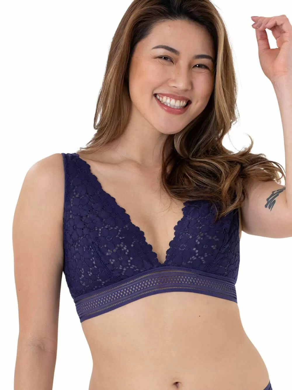 Σουτιέν DORINA Bralette Lyra - Πλεχτή Βαμβακερή Δαντέλα 