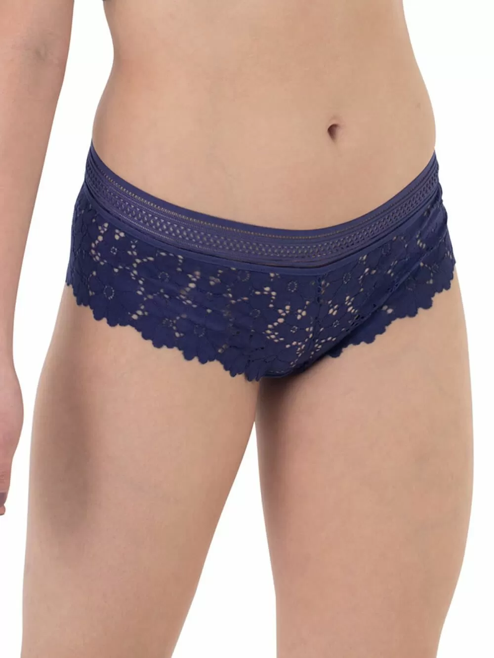 DORINA Slip Boxer Lyra - Πλεχτή Βαμβακερή Δαντέλα 