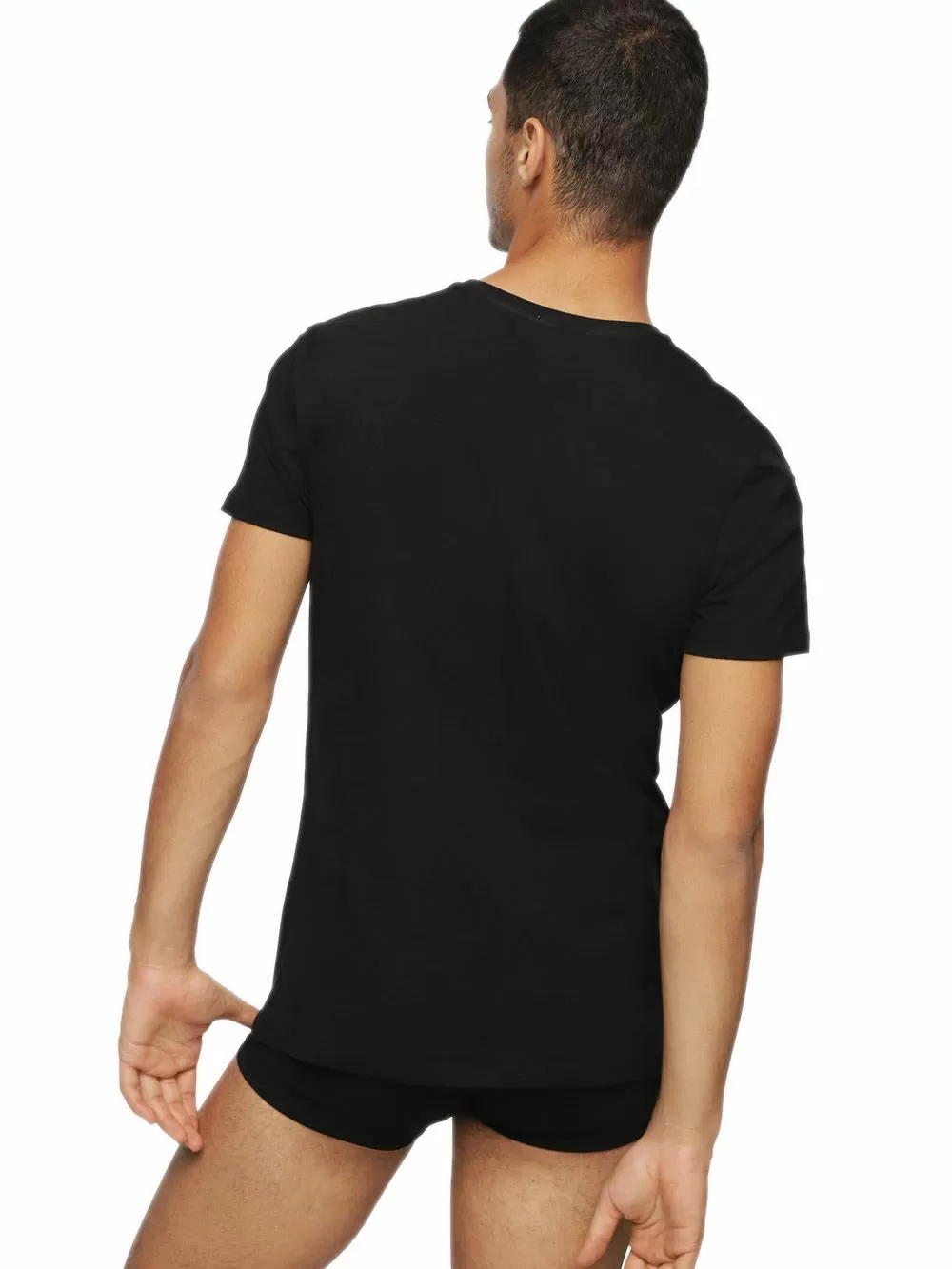 DIESEL Ανδρικά T-Shirt - Ελαστικό Βαμβάκι - Mohawk Logo - Πακέτο με 3