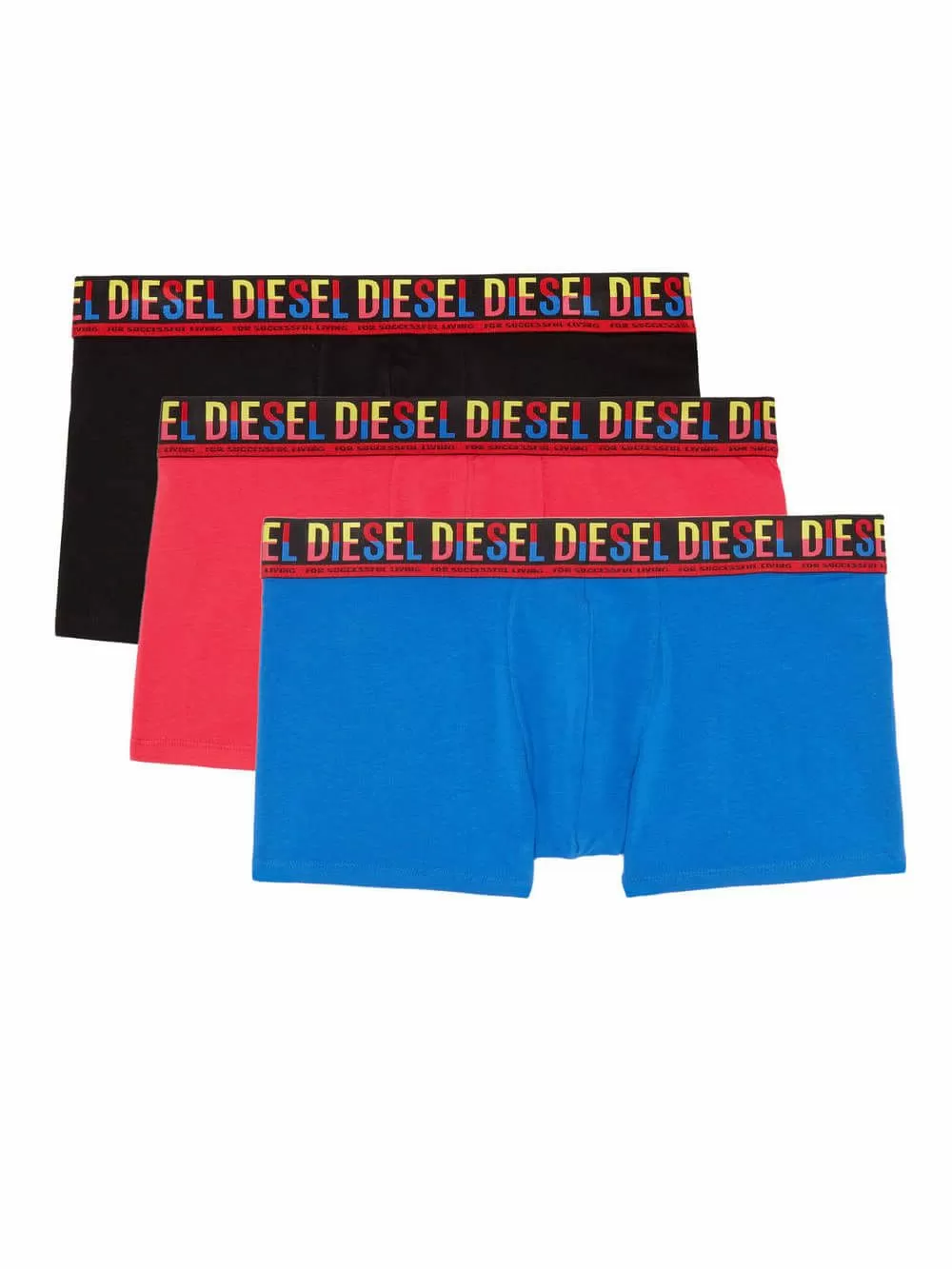 DIESEL Damien Boxer - Ελαστικό Βαμβάκι - Playfully Logo - Πακέτο με 3 