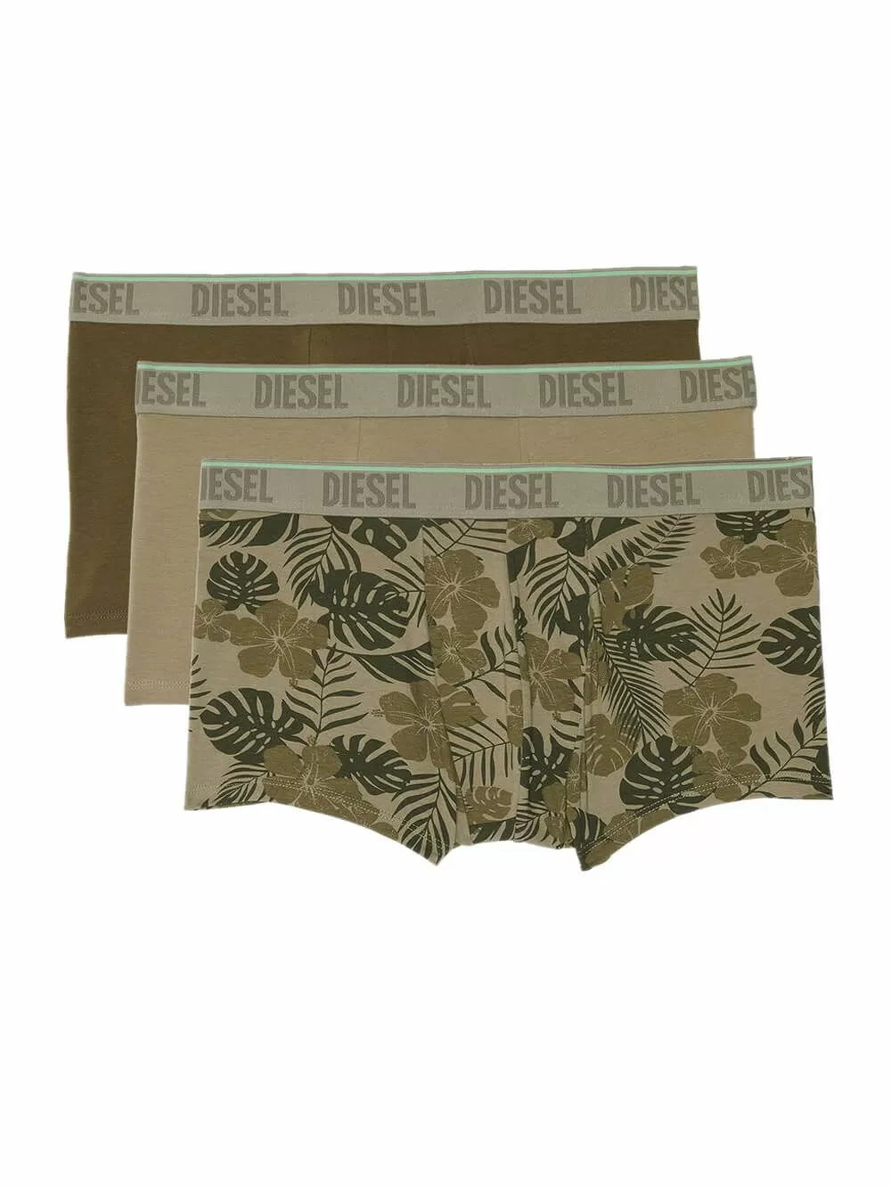 DIESEL Damien Boxer - Ελαστικό Βαμβάκι - Tropical Print - Πακέτο με 3