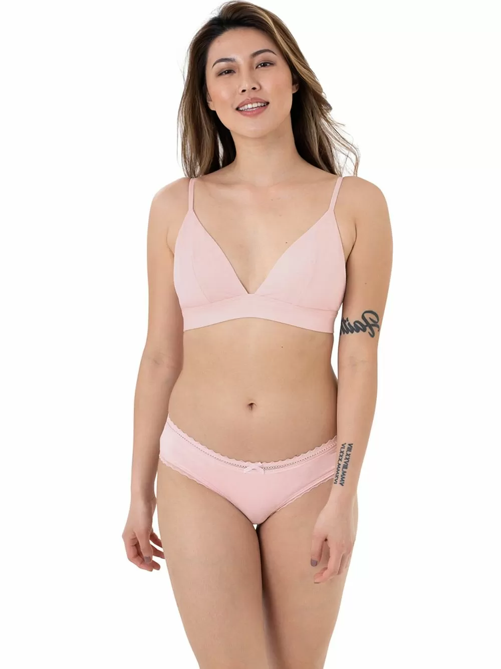 DORINA Slip Hipster LILA - 1+1 ΔΩΡΟ - Δαντέλα - Οργανικό Βαμβάκι 