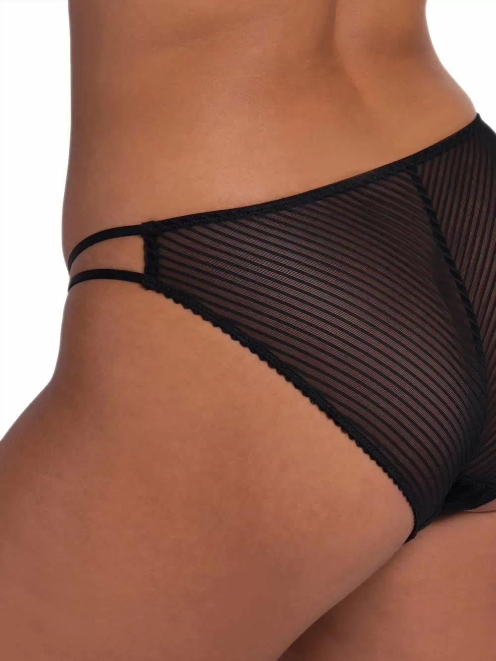 DORINA Slip Κανονικό Skylar -  Δαντέλα & Ριγέ Διαφάνεια