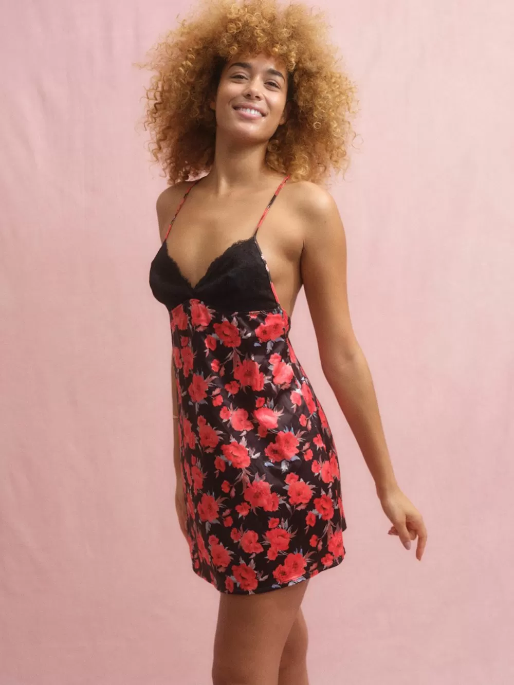 Νυχτικό DORINA Anahi Floral - Απαλό Σατέν & Δαντέλα